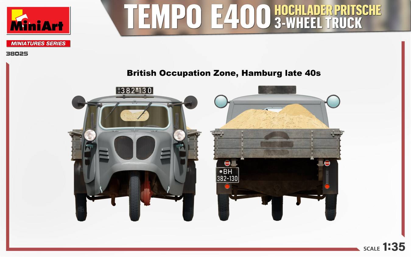 TEMPO E400 HOCHLADER PRITSCHE 3-WHEEL TRUCK – Image 17