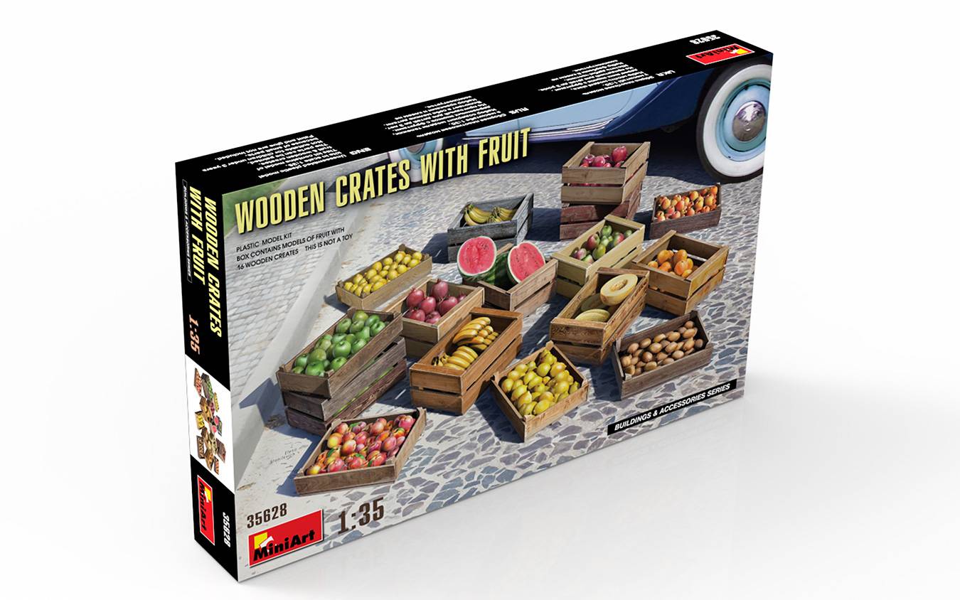 CAISSES EN BOIS AVEC FRUITS-WOODEN CRATES WITH FRUIT – Image 2