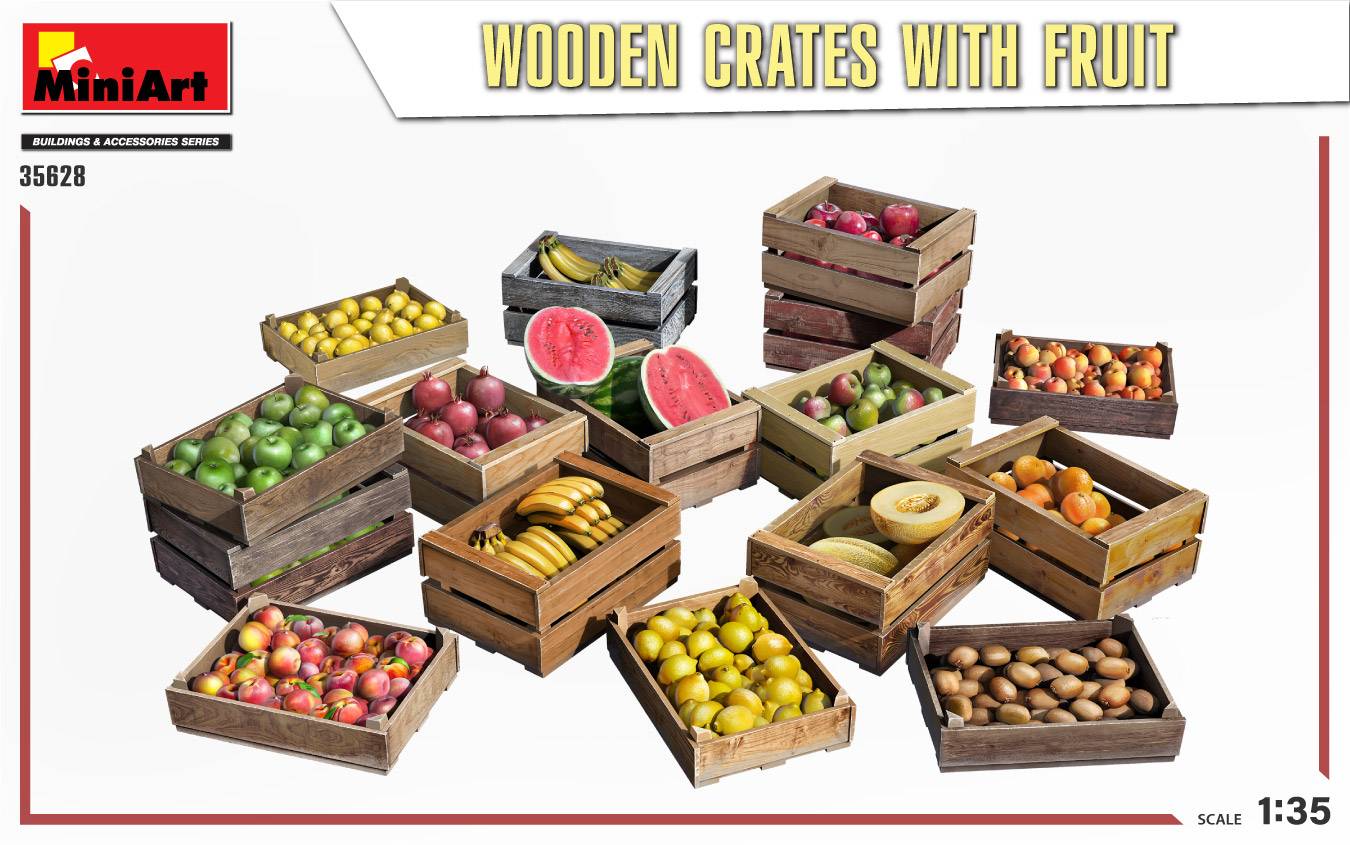 CAISSES EN BOIS AVEC FRUITS-WOODEN CRATES WITH FRUIT – Image 3