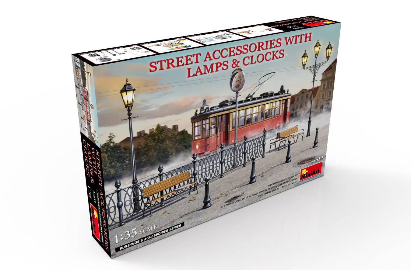 STREET ACCESSORIES WITH LAMPS & CLOCKS – Image 2
