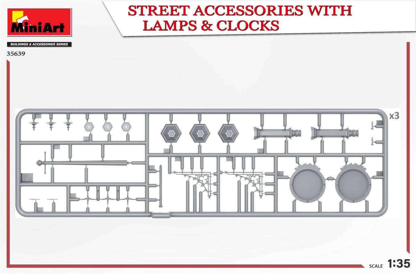 STREET ACCESSORIES WITH LAMPS & CLOCKS – Image 5
