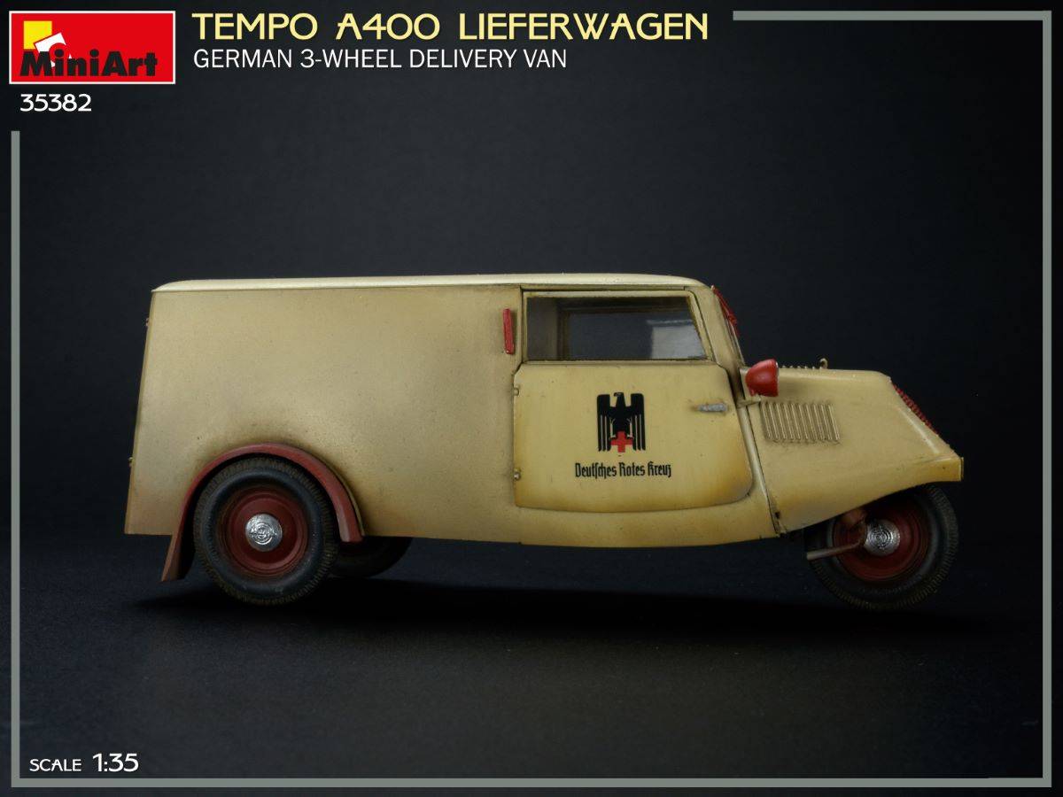 TEMPO A400 LIEFERWAGEN. FOURgon DE LIVRAISON ALLEMAND À 3 ROUES – Image 3