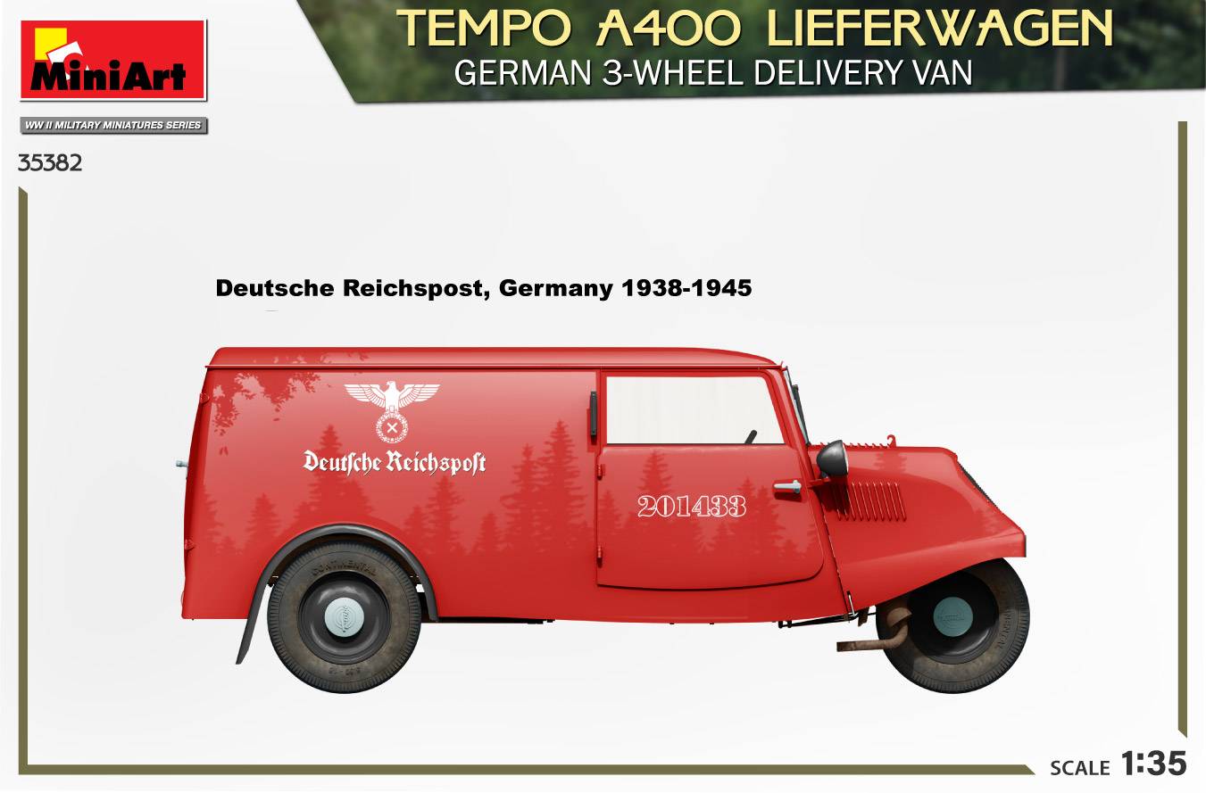 TEMPO A400 LIEFERWAGEN. FOURgon DE LIVRAISON ALLEMAND À 3 ROUES – Image 13