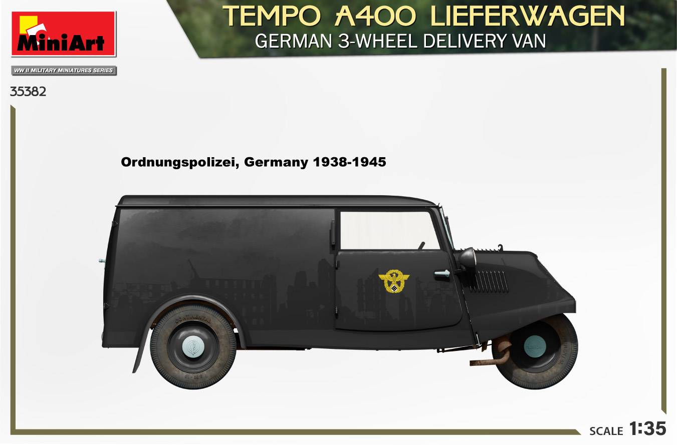 TEMPO A400 LIEFERWAGEN. FOURgon DE LIVRAISON ALLEMAND À 3 ROUES – Image 14