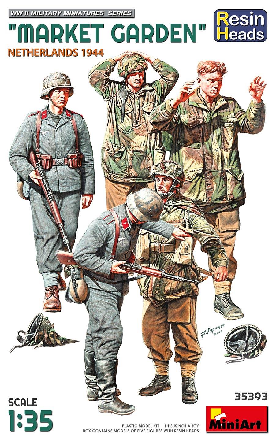 “MARKET GARDEN” NETHERLANDS 1944. RESIN HEADS