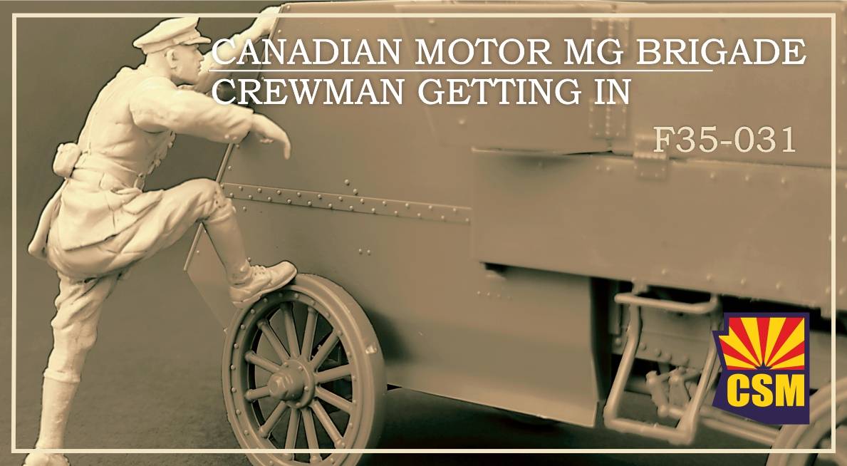 Canadian Motor MG Brigade Crewman getting in