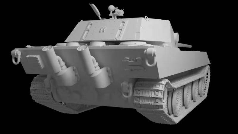 German Panzerkampfwagen E-100 Ausf. G mit 10.5cm Zwilling Doppeladler – Image 16