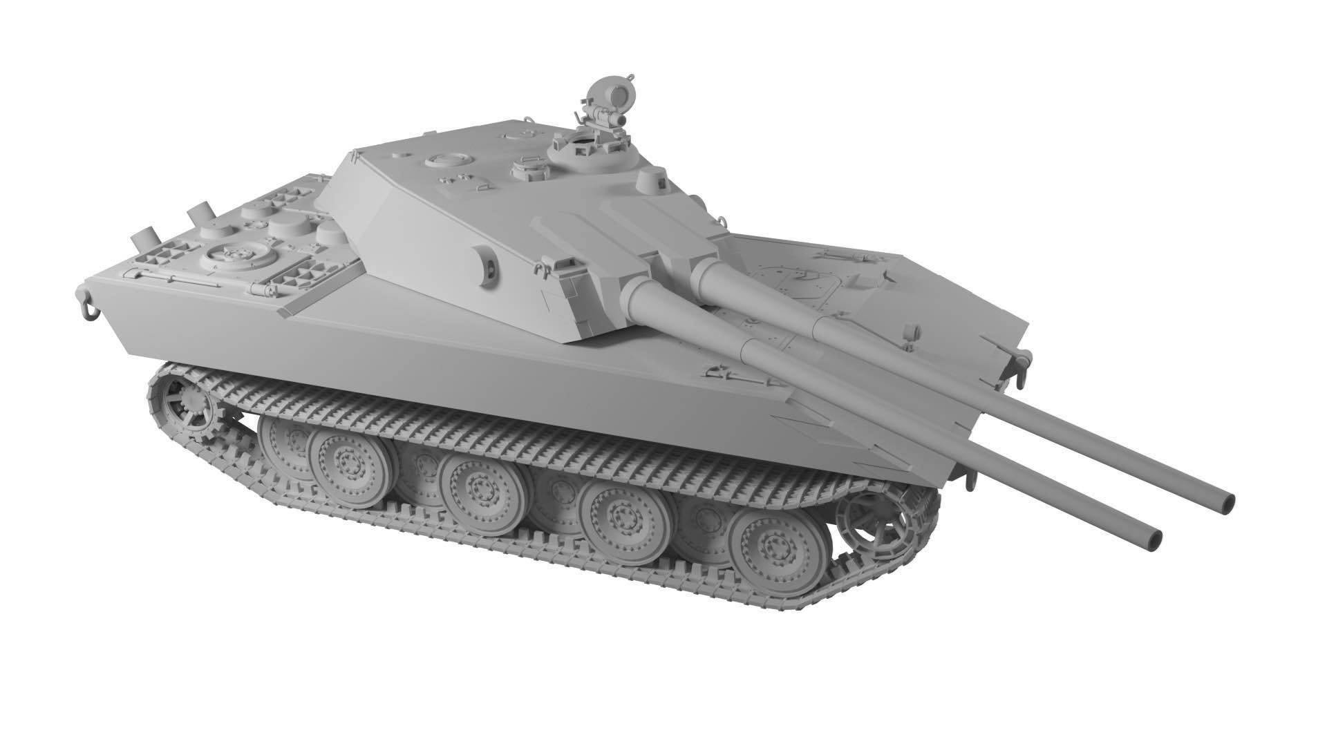 German Panzerkampfwagen E-100 Ausf. G mit 10.5cm Zwilling Doppeladler – Image 17