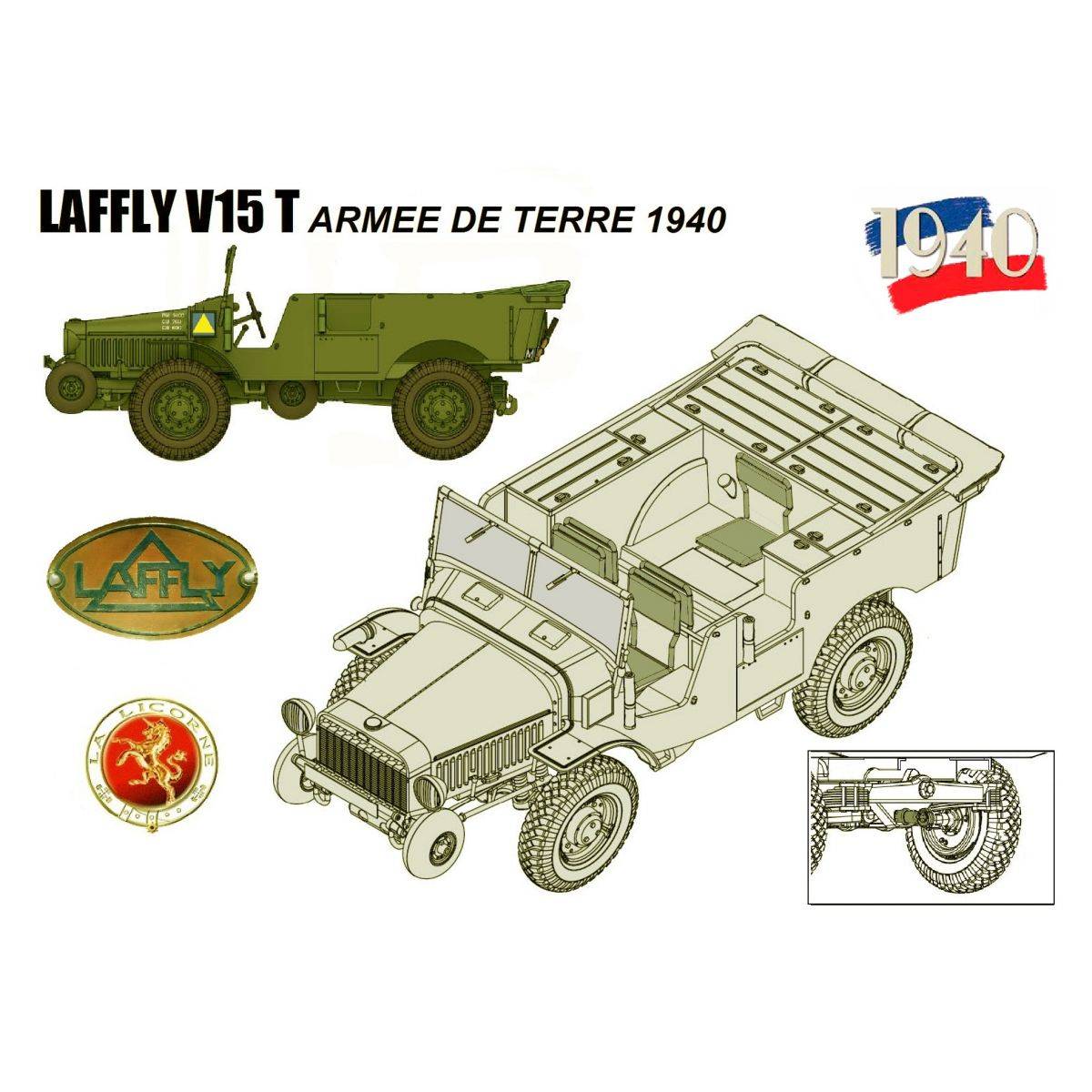 Laffly V15T & Canon AC 25mm SA34 Armée de Terre 38-40 – Image 4