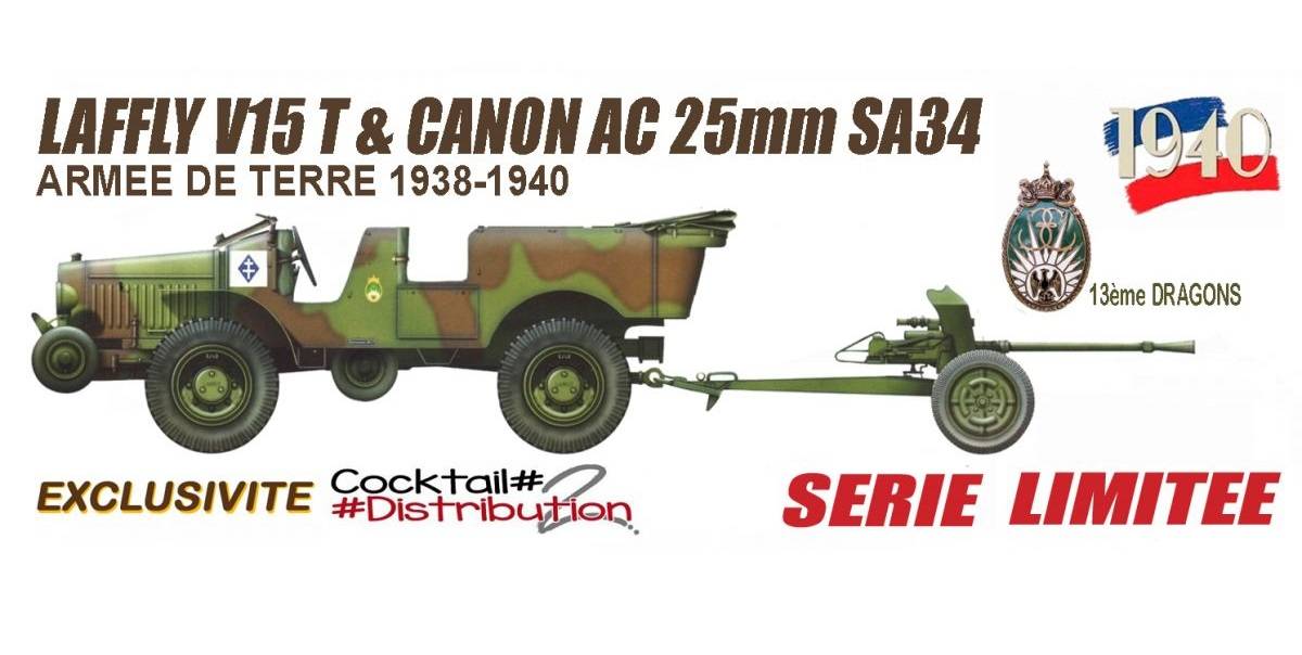 Laffly V15T & Canon AC 25mm SA34 Armée de Terre 38-40