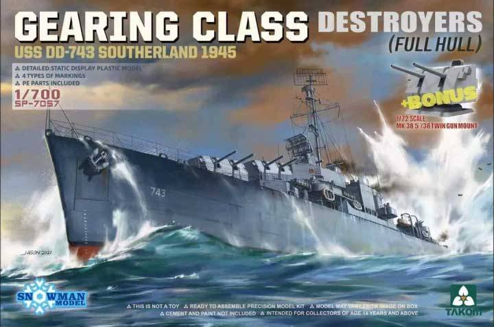 Destroyers de classe Gearing USS DD-743 Southerland 1945