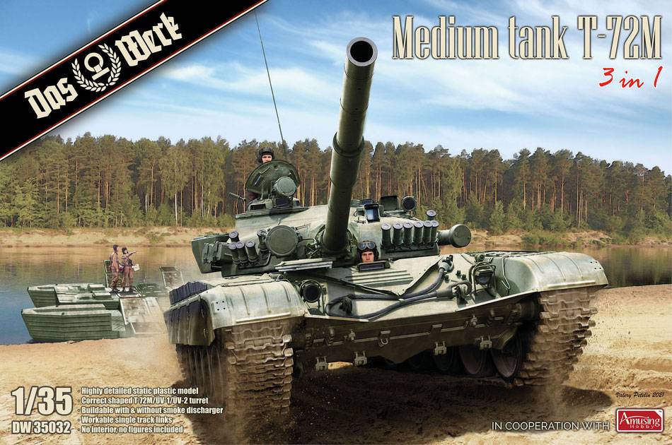 Medium tank T-72M 3 in 1