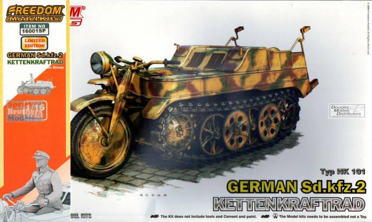 Sd.Kfz. 2 Kettenkraftrad with Driver Typ HK 101