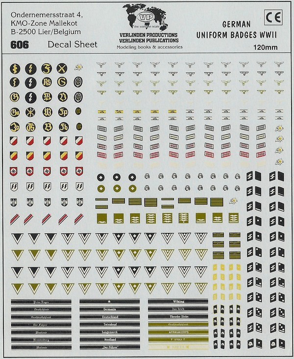 German Uniform Badges WWII 120 mm