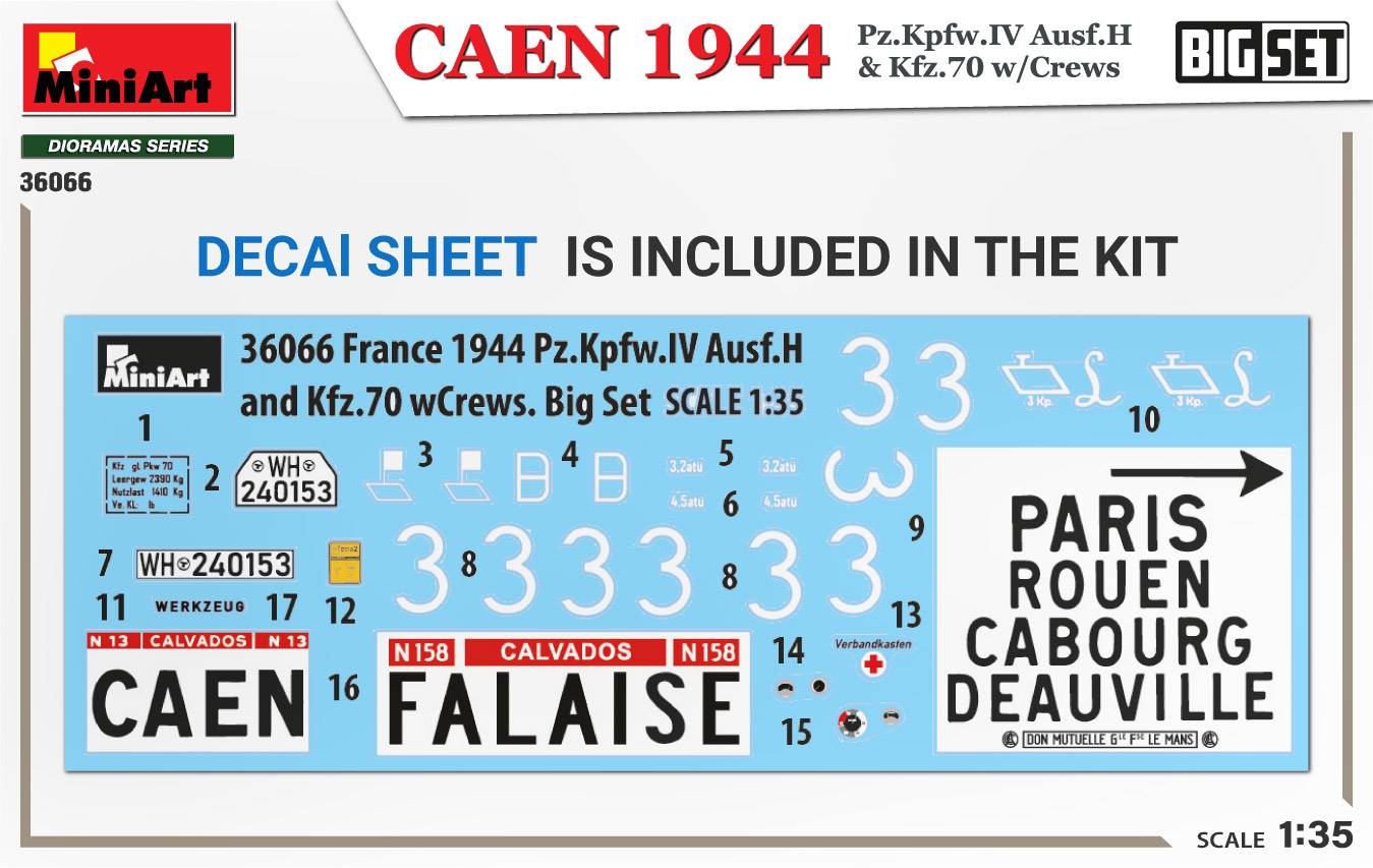 CAEN 1944 Pz.Kpfw.IV Ausf.H & Kfz.70 w/CREWS. BIG SET – Image 12
