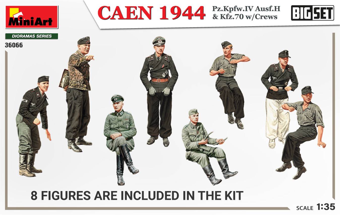 CAEN 1944 Pz.Kpfw.IV Ausf.H & Kfz.70 w/CREWS. BIG SET – Image 8
