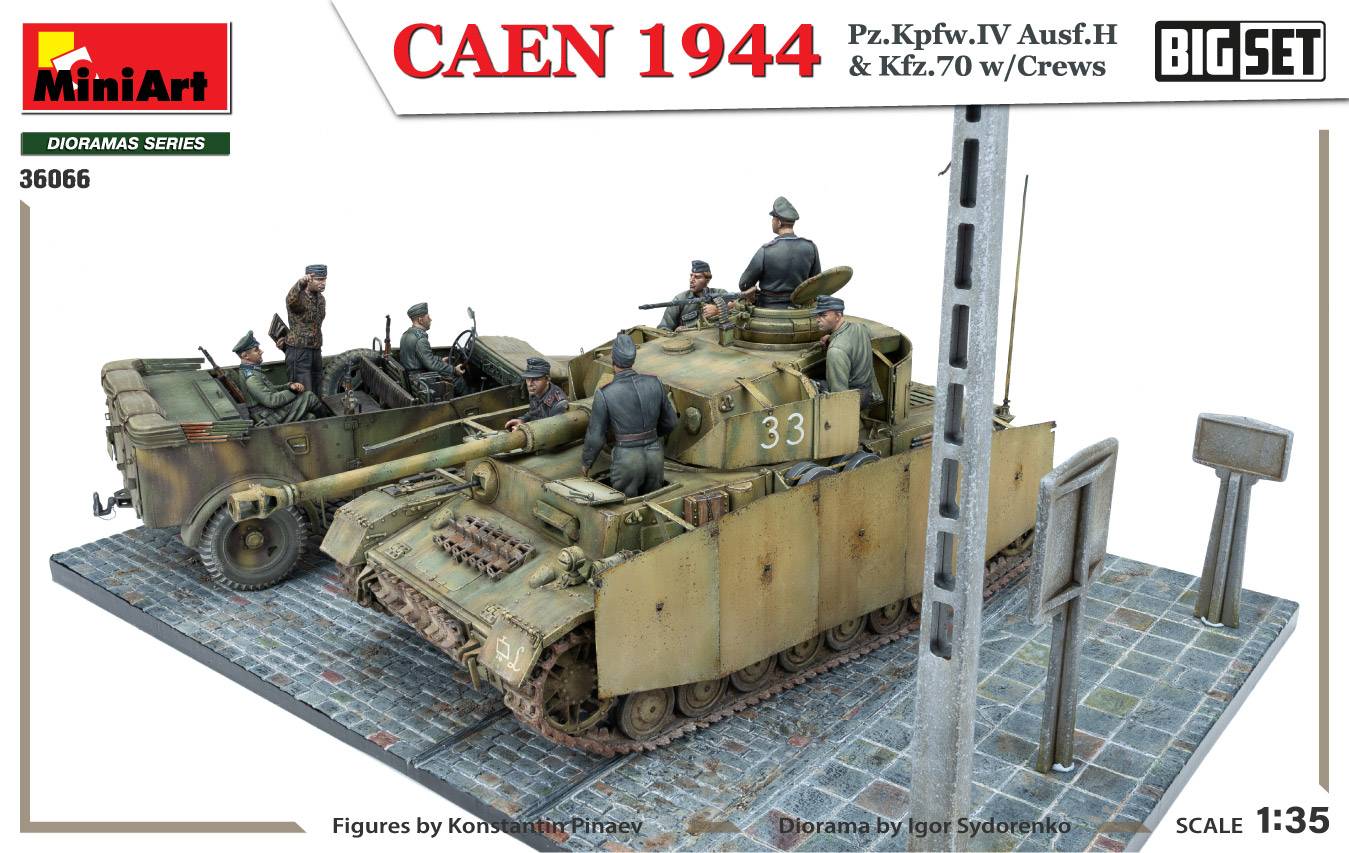 CAEN 1944 Pz.Kpfw.IV Ausf.H & Kfz.70 w/CREWS. BIG SET – Image 2