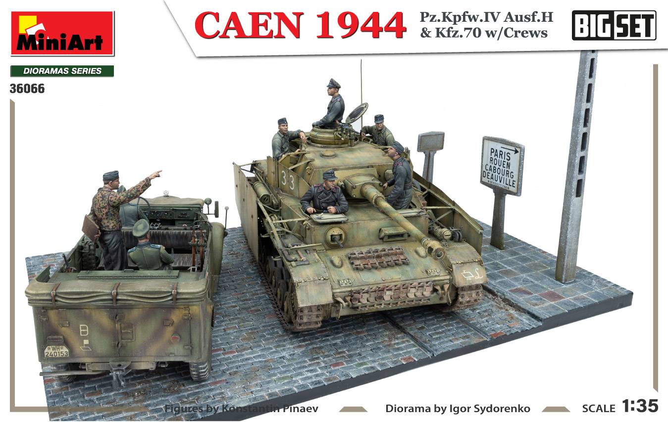 CAEN 1944 Pz.Kpfw.IV Ausf.H & Kfz.70 w/CREWS. BIG SET – Image 3