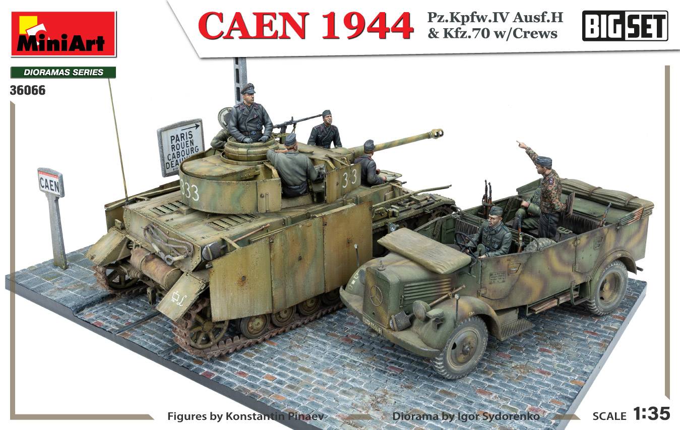 CAEN 1944 Pz.Kpfw.IV Ausf.H & Kfz.70 w/CREWS. BIG SET – Image 4