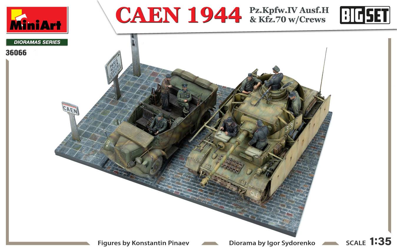 CAEN 1944 Pz.Kpfw.IV Ausf.H & Kfz.70 w/CREWS. BIG SET – Image 5