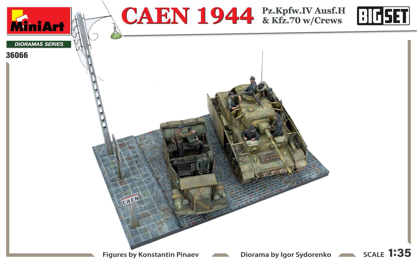 CAEN 1944 Pz.Kpfw.IV Ausf.H & Kfz.70 w/CREWS. BIG SET – Image 6