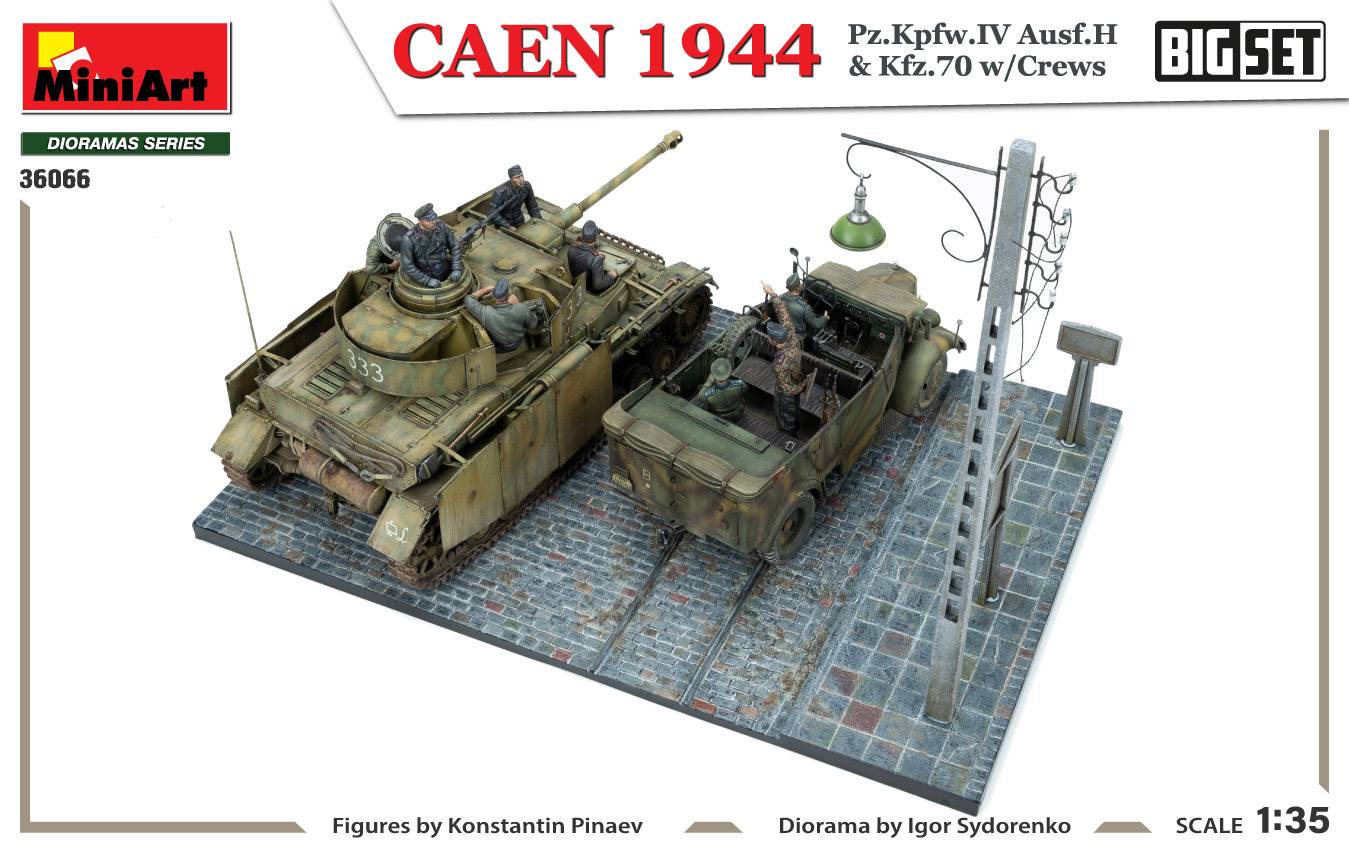 CAEN 1944 Pz.Kpfw.IV Ausf.H & Kfz.70 w/CREWS. BIG SET – Image 7