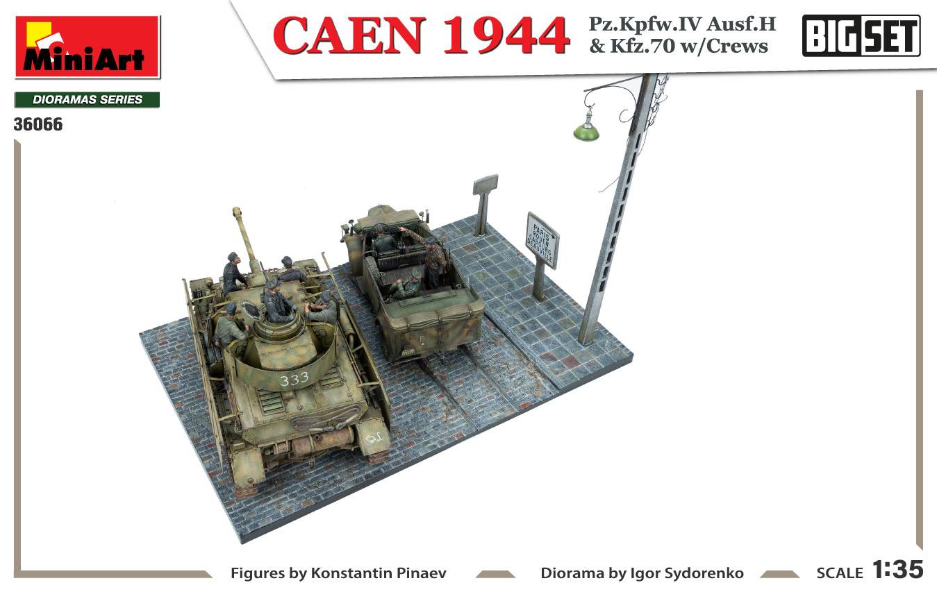 CAEN 1944 Pz.Kpfw.IV Ausf.H & Kfz.70 w/CREWS. BIG SET – Image 10