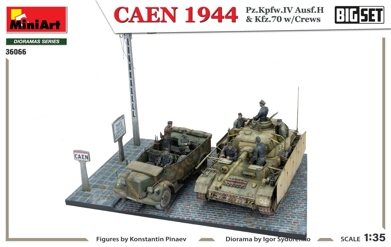 CAEN 1944 Pz.Kpfw.IV Ausf.H & Kfz.70 w/CREWS. BIG SET – Image 9
