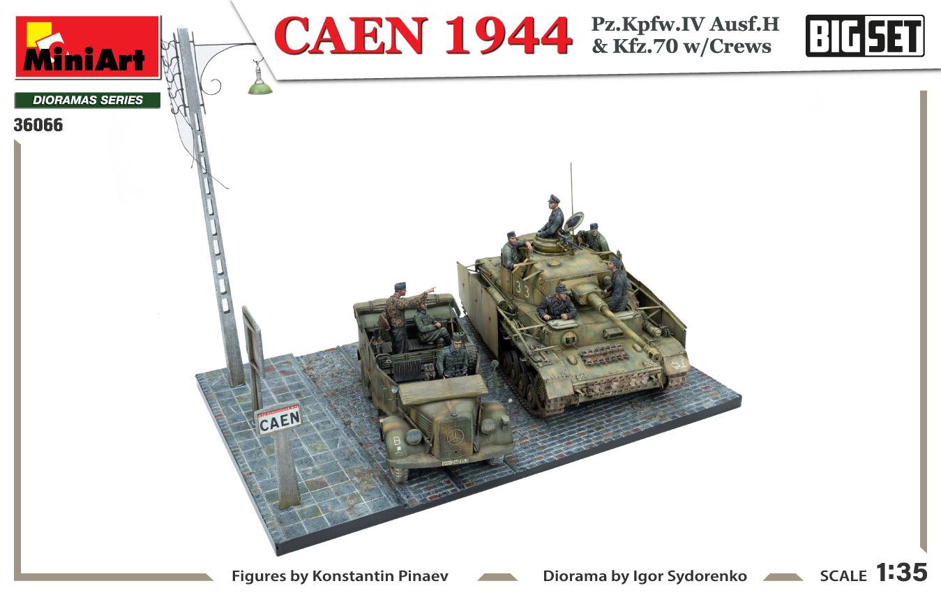 CAEN 1944 Pz.Kpfw.IV Ausf.H & Kfz.70 w/CREWS. BIG SET – Image 15