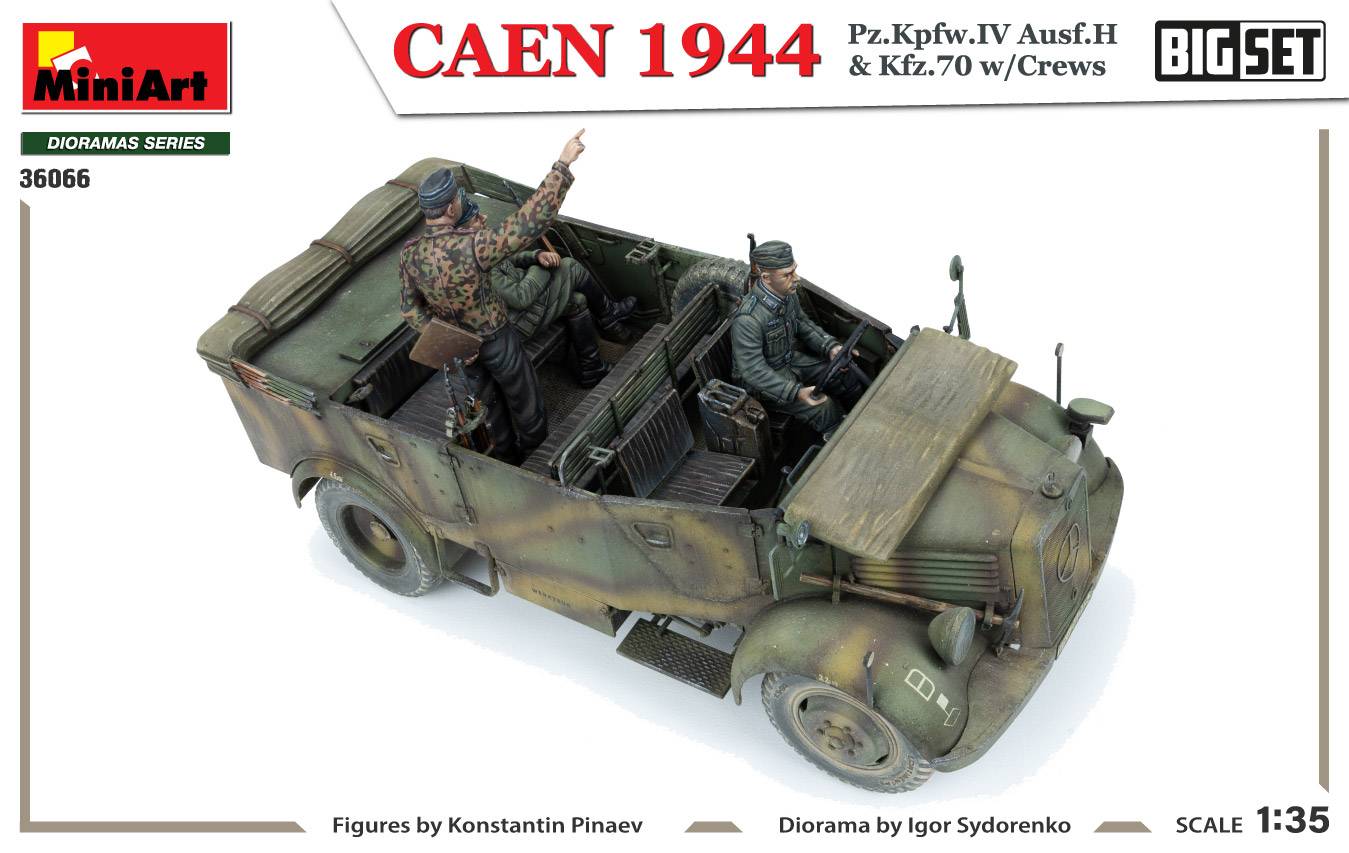 CAEN 1944 Pz.Kpfw.IV Ausf.H & Kfz.70 w/CREWS. BIG SET – Image 25