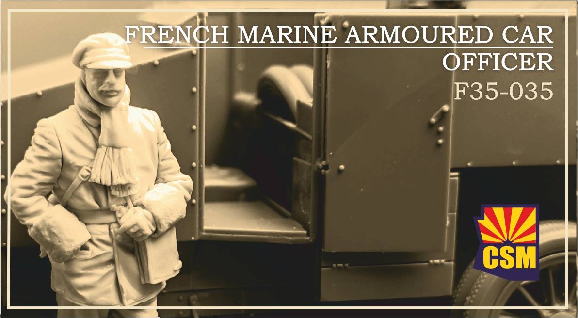 French marine armoured car officer
