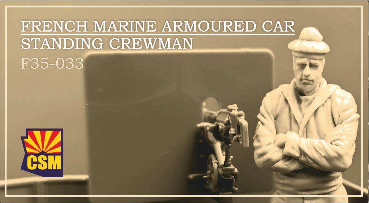 French marine armoured car standing crewman