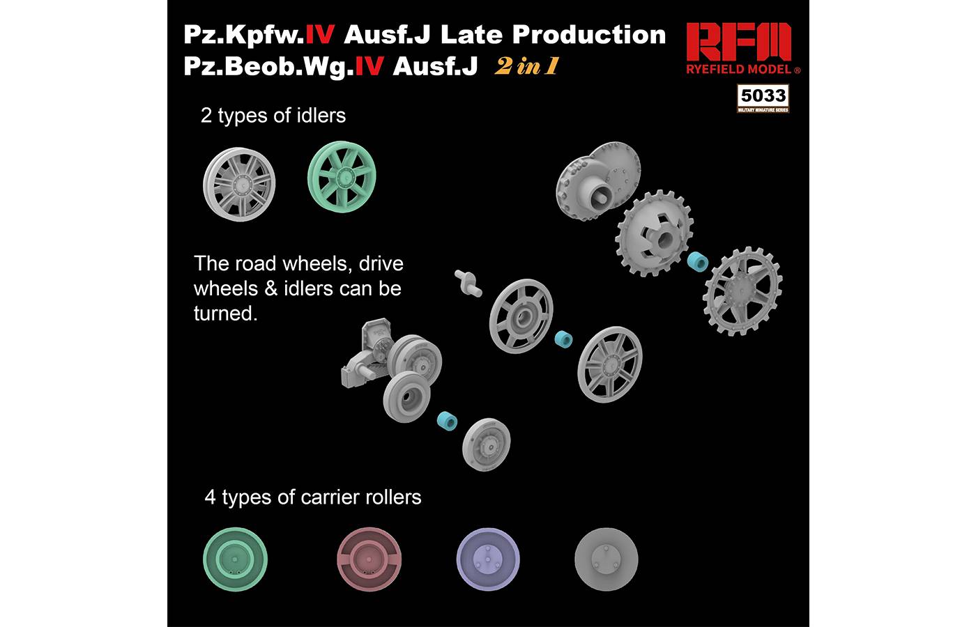 Pz.Kpfw.IV Ausf.J Late Production/ Pz.Beob.Wg.IV Ausf.J w/Workable Track Links – Image 3