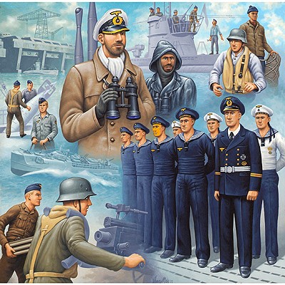 U-Boot Type VIIc avec 49 figurines marins allemands – Image 7