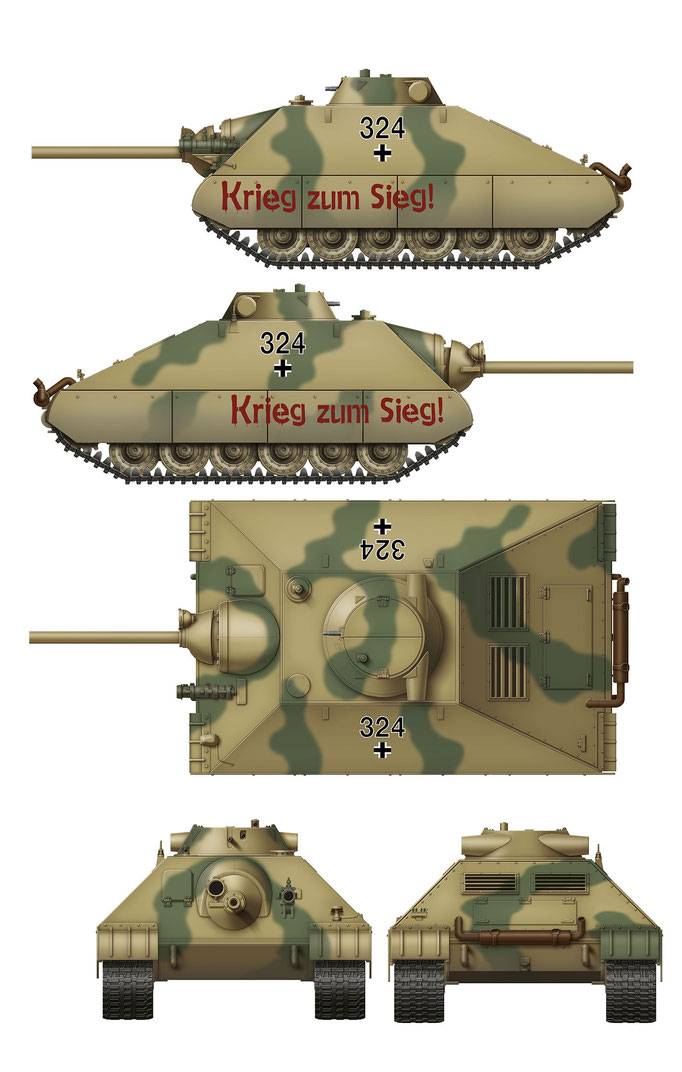 Schwerer kleiner Panzerkampfwagen German Heavy Tank Project 1944 (2 in 1) – Image 6