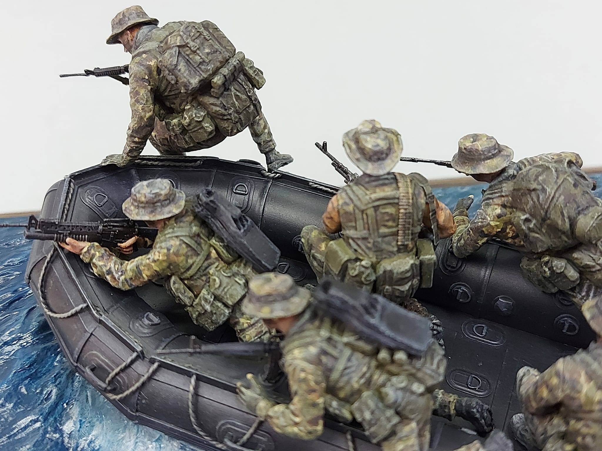 US Navy Seals Team In Action Circa 90s w/ Combat Rubber Raiding Craft – Image 16