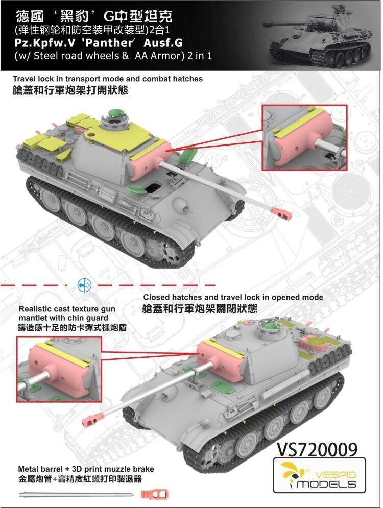 Panther Pz.Kpfw. V Ausf. G (w/Steel road wheels & AA Armour) – Image 7