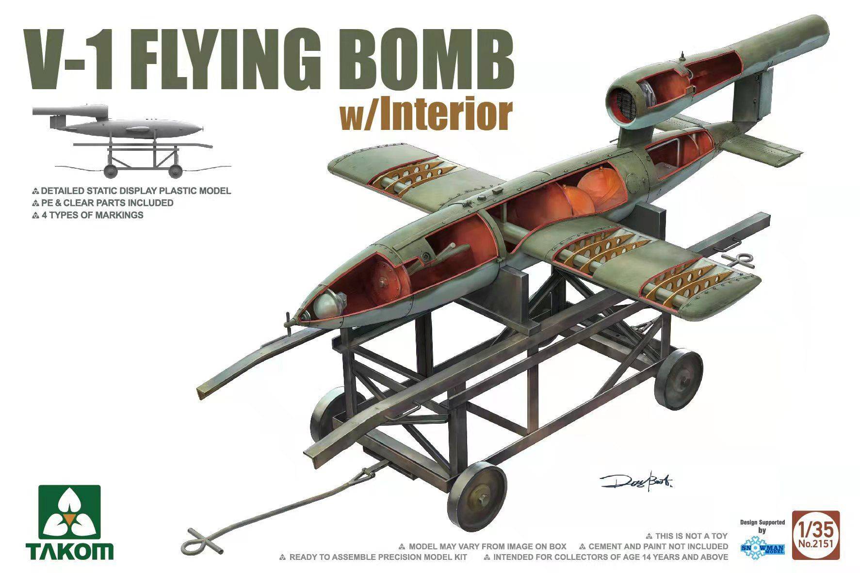 V-1 Flying Bomb with Interior