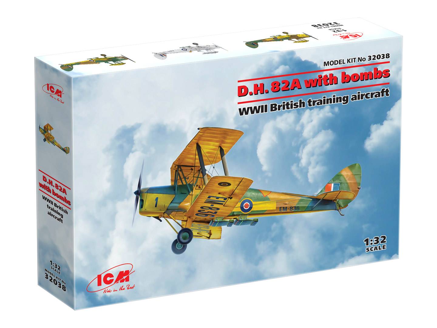 DH. 82A Tiger Moth with bombs WWII British training aircraft – Image 7