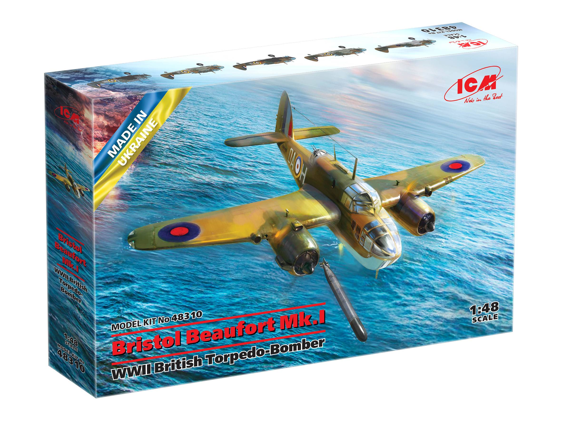 Bristol Beaufort Mk.I WWII British torpedo bomber