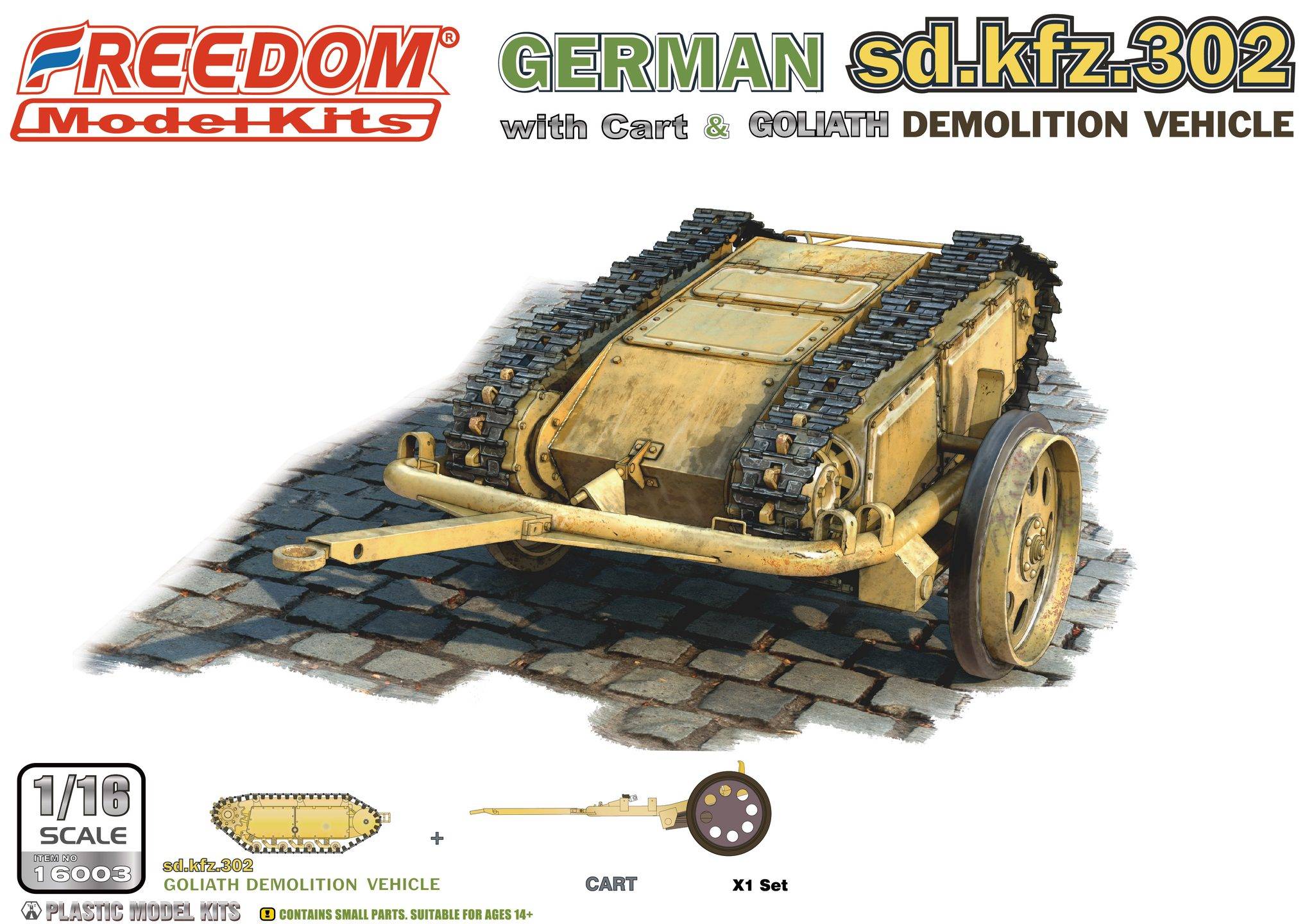 Sd.kfz. 302 Goliath Demolition Vehicle with cart