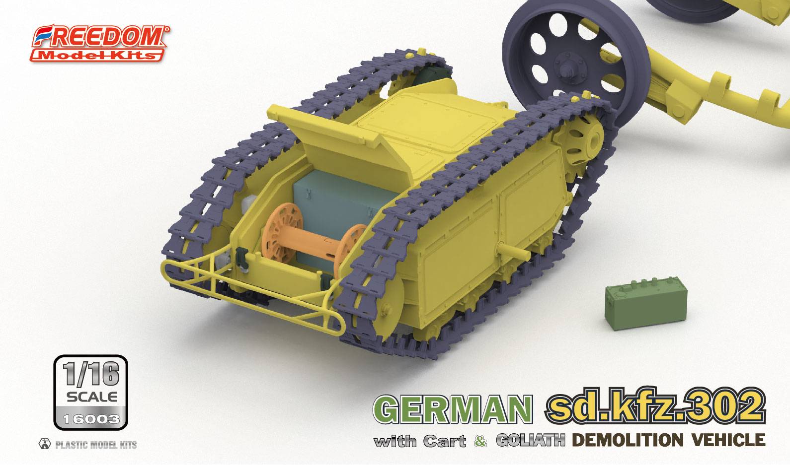 Sd.kfz. 302 Goliath Demolition Vehicle with cart – Image 3