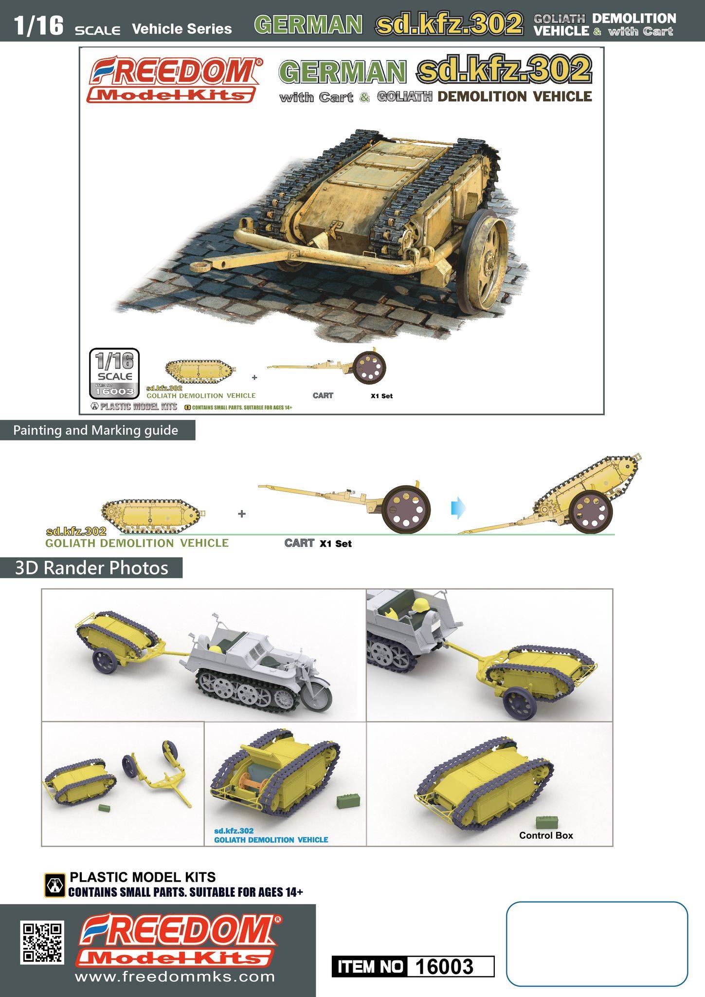 Sd.kfz. 302 Goliath Demolition Vehicle with cart – Image 5