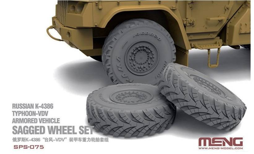 Sagged Wheel Set for Russian K-4386 Typhoon-VDV Armored Vehicle