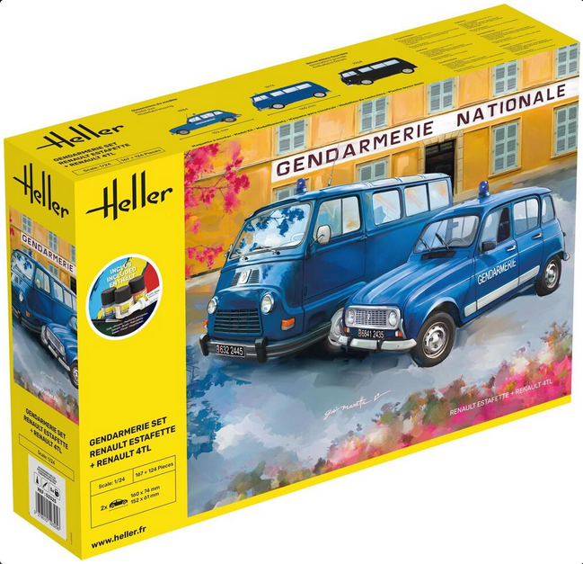 STARTER KIT Gendarmerie Set Renault Estafette + Renault 4TL – Image 3