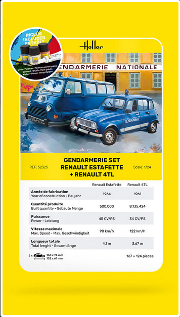 STARTER KIT Gendarmerie Set Renault Estafette + Renault 4TL – Image 6