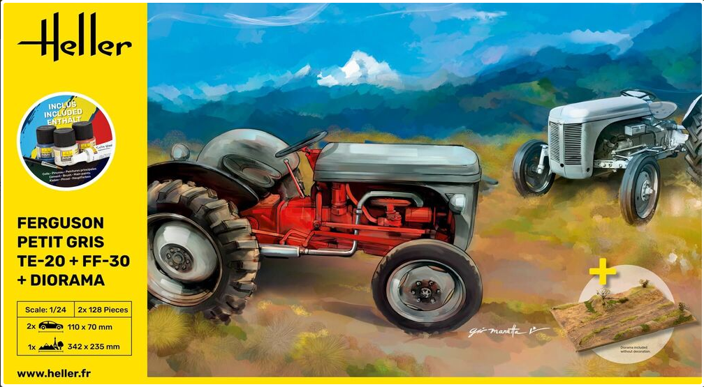 STARTER KIT Ferguson Petit Gris TE-20 + FF-30 + Diorama