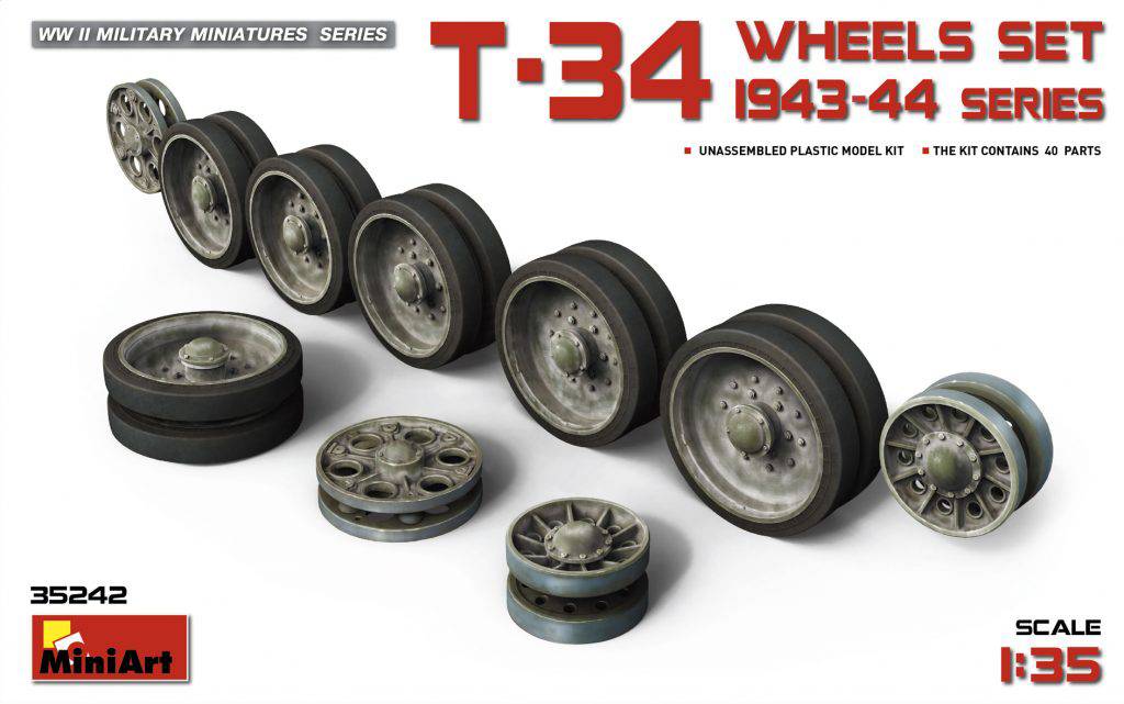 T-34 WHEELS SET. 1943-44 series