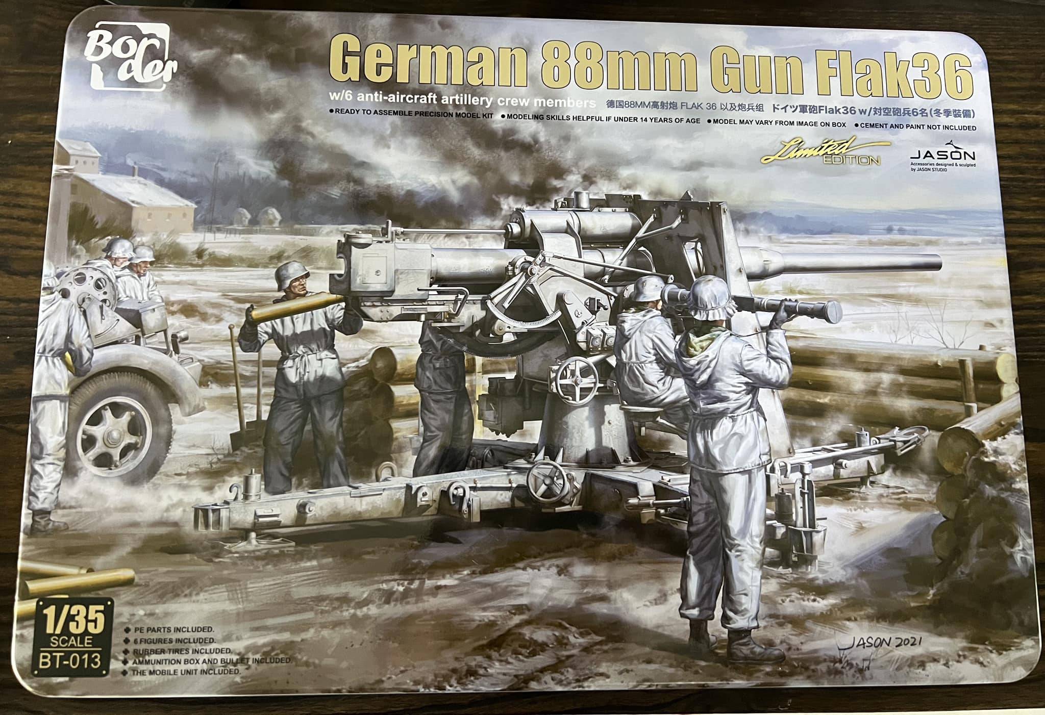 German 88mm Gun Flak36 w/6 anti-aircraft artillery crew members – Image 2