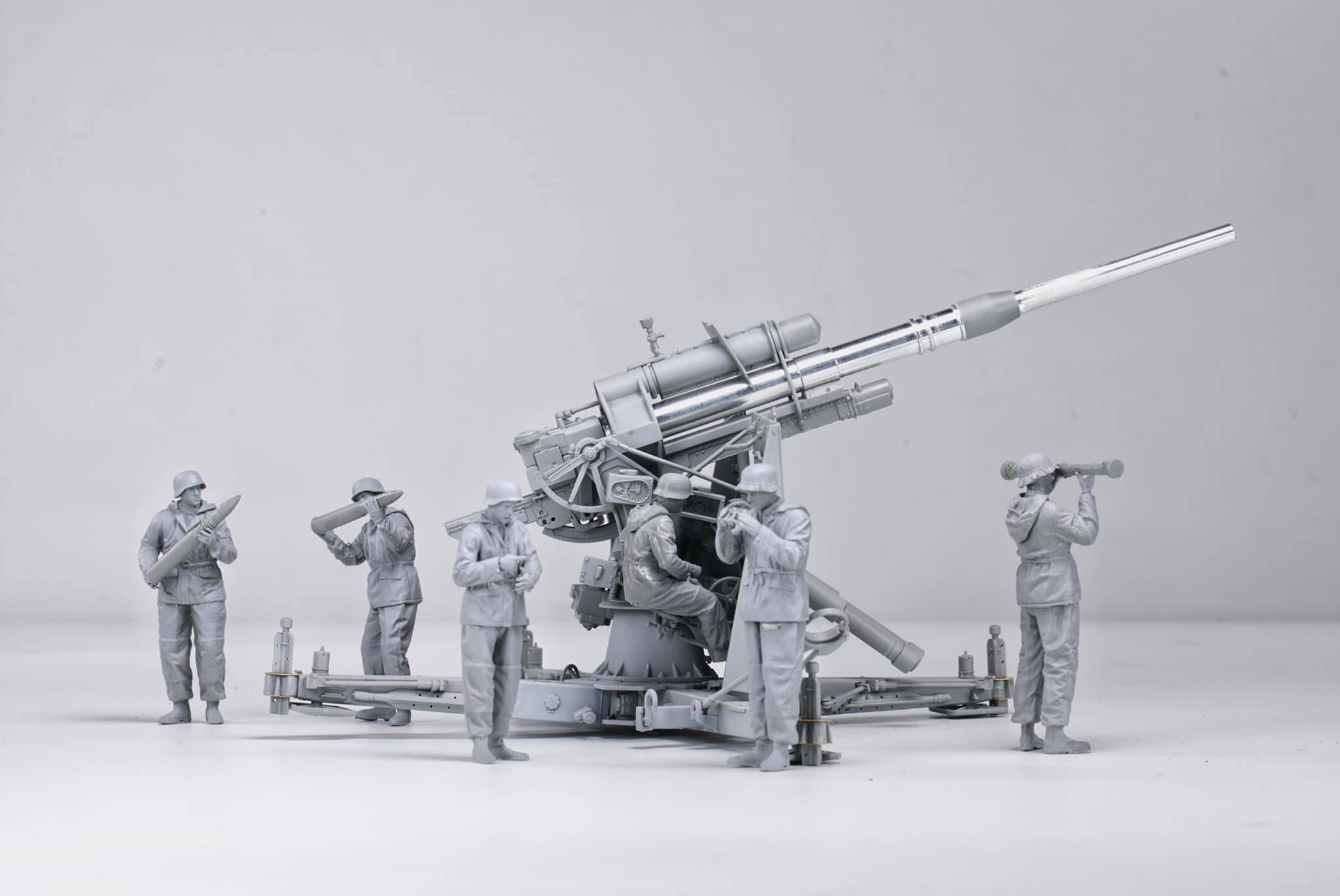 German 88mm Gun Flak36 w/6 anti-aircraft artillery crew members – Image 5